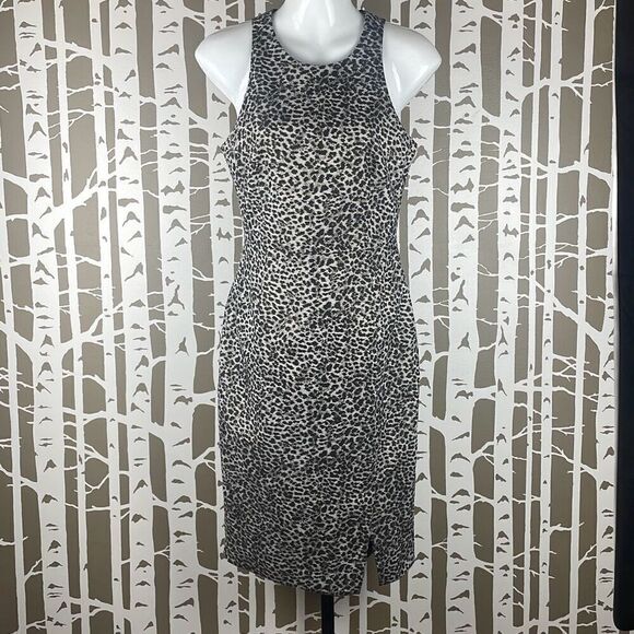 Banana Republic Leopard Print Tailored Performance Sheath Dress NEW 4 - Picture 1 of 9